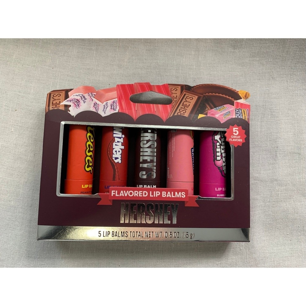 Hershey Flavored Lip Balm Set & Scoops of Smooth 10pc Candy Dessert Bundle#956